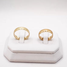 ARGOLLAS ORO AMARILLO - MATE CON LÍNEAS LISAS EN MARGEN - ORO 10K