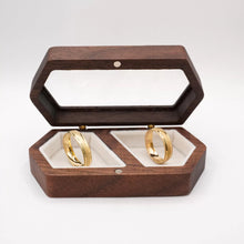 ARGOLLAS ORO AMARILLO - MATE CON LÍNEAS LISAS EN MARGEN - ORO 10K