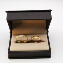 ARGOLLAS ORO AMARILLO - MATE CON LÍNEAS LISAS EN MARGEN - ORO 10K