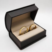 ARGOLLAS ORO AMARILLO - MATE CON LÍNEAS LISAS EN MARGEN - ORO 10K