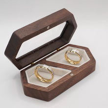 ARGOLLAS BI COLOR - MATE BLANCO CON MARGEN AMARILLO - ORO 14K