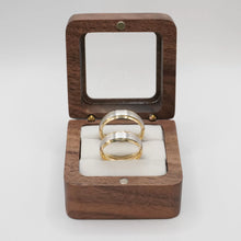 ARGOLLAS BI COLOR - MATE BLANCO CON MARGEN AMARILLO - ORO 14K