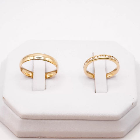 ARGOLLAS ORO AMARILLO - LISA CURVA Y CHURUMBELA - ORO 14K