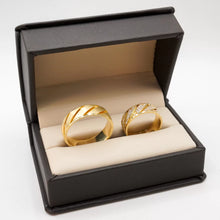 ARGOLLAS ORO AMARILLO - RESAQUE LÍNEAS DIAGONALES - ORO 14K