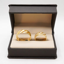 ARGOLLAS ORO AMARILLO - RESAQUE LÍNEAS DIAGONALES - ORO 14K