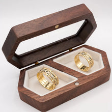 ARGOLLAS BI COLOR - BLANCO Y AMARILLO GRABADO INFINITO - ORO 14K
