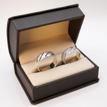 ARGOLLAS ORO BLANCO - RESAQUE LÍNEAS DIAGONALES - ORO 14K