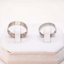 ARGOLLAS ORO BLANCO - LISA MATE Y CHURUMBELA DOBLE - ORO 10K