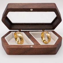 ARGOLLAS ORO AMARILLO - LÍNEAS DIAGONALES MATE Y LISA - ORO 14K