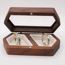 ARGOLLAS BI COLOR - BLANCO CON ZIRCONIA Y LÍNEA AMARILLO - ORO 14K