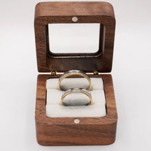 ARGOLLAS BI COLOR - BLANCO CON ZIRCONIA Y LÍNEA AMARILLO - ORO 14K