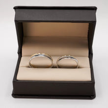 ARGOLLAS BI COLOR - BLANCO CON ZIRCONIA Y LÍNEA AMARILLO - ORO 14K