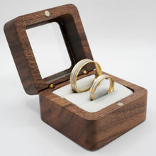 ARGOLLAS BI COLOR - BLANCO MATE CON MARGEN Y LÍNEA CENTRAL AMARILLO - ORO 14K