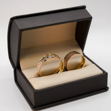 ARGOLLAS ORO FLORENTINO - LÍNEAS DOMINO - ORO 14K