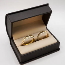 ARGOLLAS BI COLOR - CENTRO AMARILLO RAYADO CON MARGEN BLANCO - ORO 10K