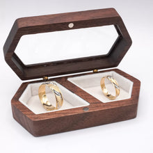 ARGOLLAS BI COLOR - AMARILLO CON VIÑETAS BLANCO - ORO 10K