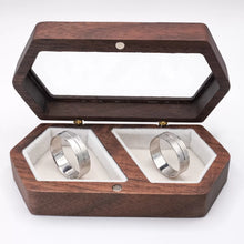 ARGOLLAS ORO BLANCO - MATE PLANA CON MARGEN Y LÍNEA CENTRAL LISAS - ORO 10K