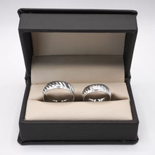 ARGOLLAS ORO BLANCO - DIAMANTADO LINEAS TRANSVERSALES DOBLES - ORO 10K