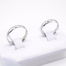 ARGOLLAS ORO BLANCO - LISAS CURVAS 4 mm CONFORT - ORO 14K