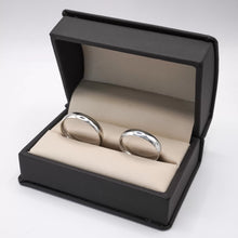 ARGOLLAS ORO BLANCO - LISAS CURVAS 4 mm CONFORT - ORO 10K