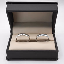 ARGOLLAS ORO BLANCO - LISAS CURVAS 4 mm CONFORT - ORO 14K