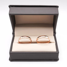 ARGOLLAS ORO ROSA - LISAS CURVAS 4 mm CONFORT - ORO 10K