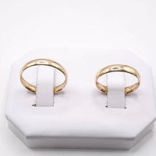 ARGOLLAS ORO AMARILLO - LISAS CURVAS 4 mm CONFORT - ORO 14K