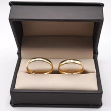 ARGOLLAS ORO AMARILLO - LISAS CURVAS 4 mm CONFORT - ORO 14K