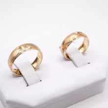 ARGOLLAS ORO AMARILLO - MATE CON LÍNEAS CRUZADAS - ORO 14K