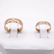 ARGOLLAS ORO FLORENTINO - MATE CON LÍNEAS CRUZADAS - ORO 10K