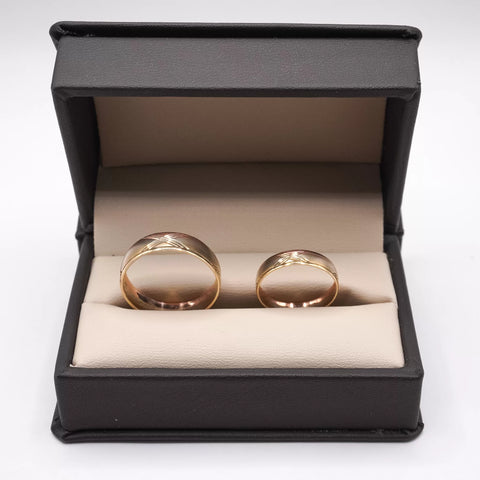 ARGOLLAS ORO FLORENTINO - MATE CON LÍNEAS CRUZADAS - ORO 10K