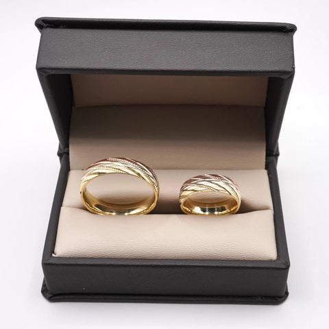 ARGOLLAS ORO FLORENTINO - DIAMANTADO LÍNEAS TRANSVERSALES - ORO 14K