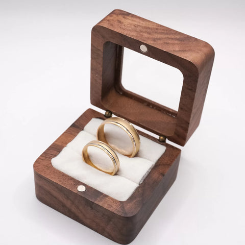 ARGOLLAS BI COLOR - MATE AMARILLO CON LÍNEAS BLANCO EN MARGEN - ORO 14K