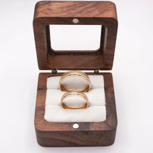 ARGOLLAS BI COLOR - MATE AMARILLO CON LÍNEAS BLANCO EN MARGEN - ORO 14K