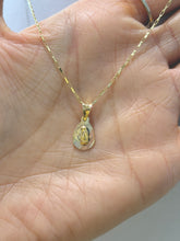 CADENA CON MEDALLA VIRGEN DE GUADALUPE - GOTA MINI FLORENTINO - ORO 10K