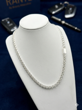 CADENA TEJIDO CHINO - HECHA A MANO - 60 CM x 5 MM - PLATA .925