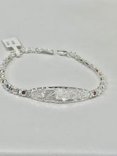 PULSERA PLACA SAN JUDAS TADEO - PIEDRA COLORES - PLATA .925