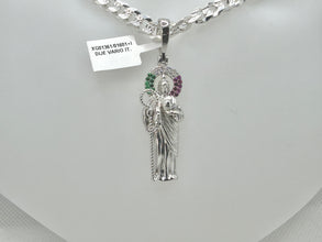 DIJE SAN JUDAS TADEO COMPLETO 3D ITALY - PLATA .925