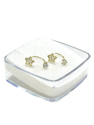 BROQUEL CURVO ESTRELLA - ORO 10K