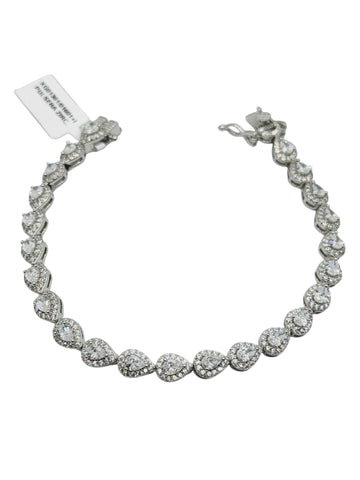 PULSERA GOTAS ZIRCONIA CHICA - PLATA .925