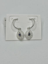 ARETE MEDIA ARRACADA CON OJO COLGANTE - PLATA .925