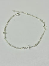TOBILLERA CRUCES TRANSVERSALES - PLATA .925