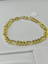 PULSO FIGARO CART LIGERO - 21.5 cm x 6 mm - ORO 10K