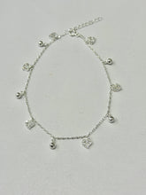 TOBILLERA DIJES COLGANTES - CORAZONES - PLATA .925