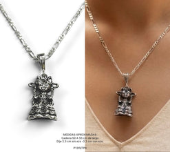 COLLAR CON DIJE DE MUÑECA LELE - PLATA .925