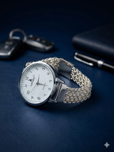RELOJ EXTENSIBLE TEJIDO CHINO - 21 CM - PLATA .925