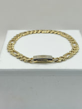 PULSO FIGARO CART 3x1 - Broche piedra - 21 cm x 6.5 mm - ORO 10K