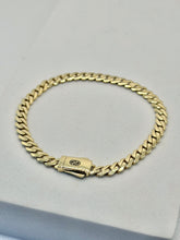 PULSO BARBADO EDGE - Broche Liso - 18 cm x 5 mm - ORO 10K
