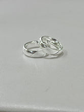 ARGOLLA LINEAS DIAGONAL LISO Y ARENA - PLATA .925