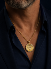 CADENA FÍGARO CART 3x1 CON DIJE CENTENARIO ESCALA - 60 CM - ORO 10K